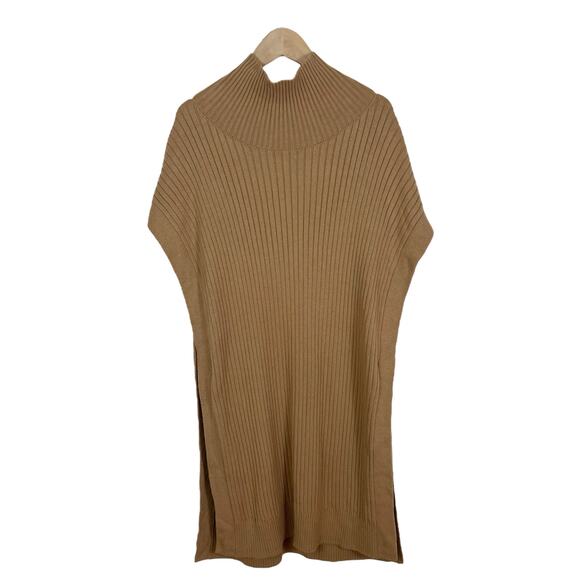 Banana Republic Tan Light Brown Short Sleeve Sweater Tunic Size XS/Small - Picture 2 of 7